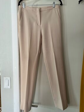 BCBGMaxAzria Tailored Straight-Leg Trousers in Light Blush